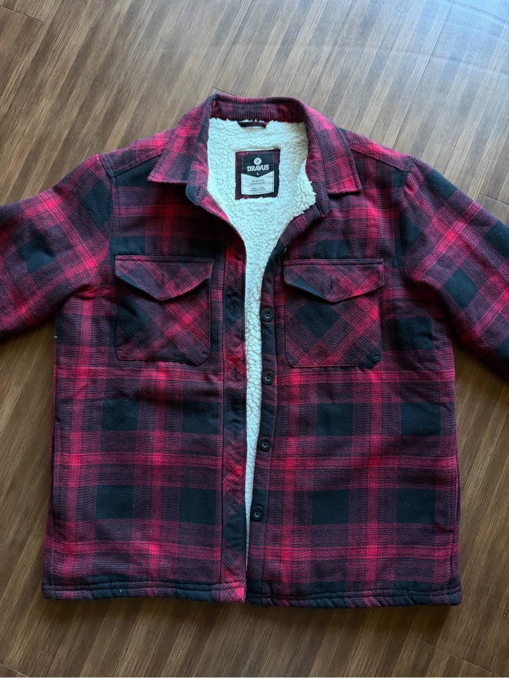 Zumiez Dravus Red & Black Sherpa-Lined Plaid Jacket